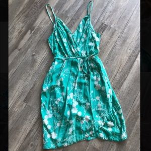 Yumi Kim Jayne Silk Dress, Turq Floral, size S